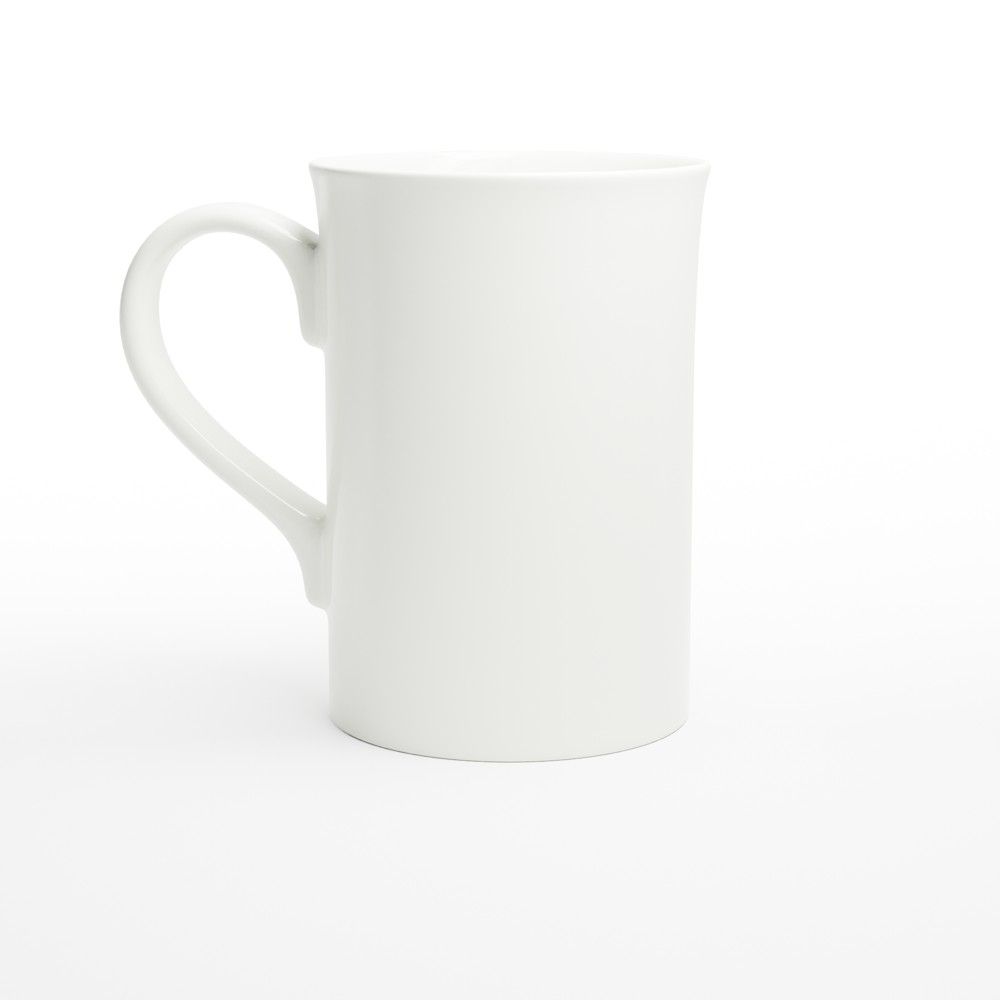 White 10oz Porcelain Slim Mug