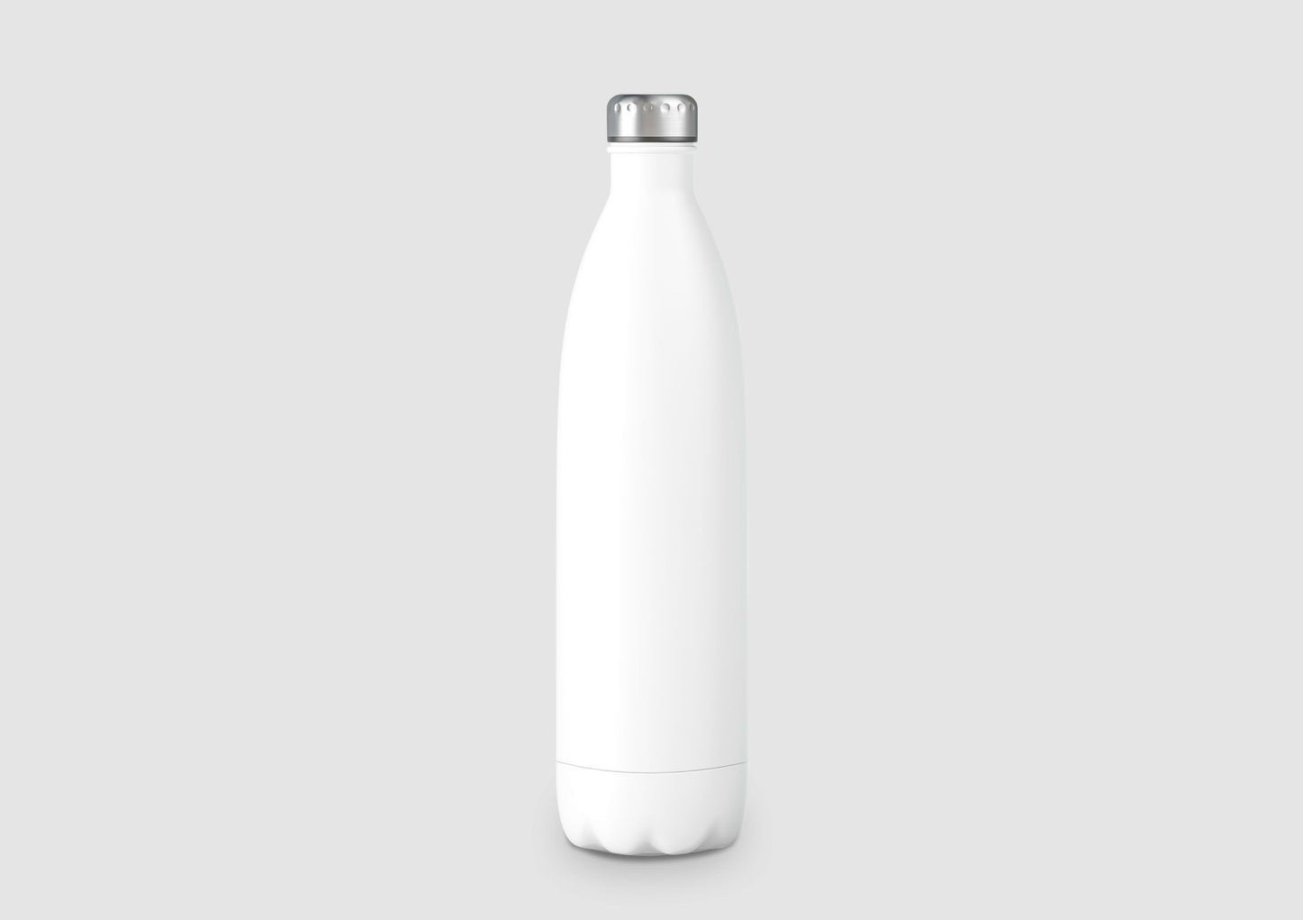 White 17oz Stainless Steel Water Bottle