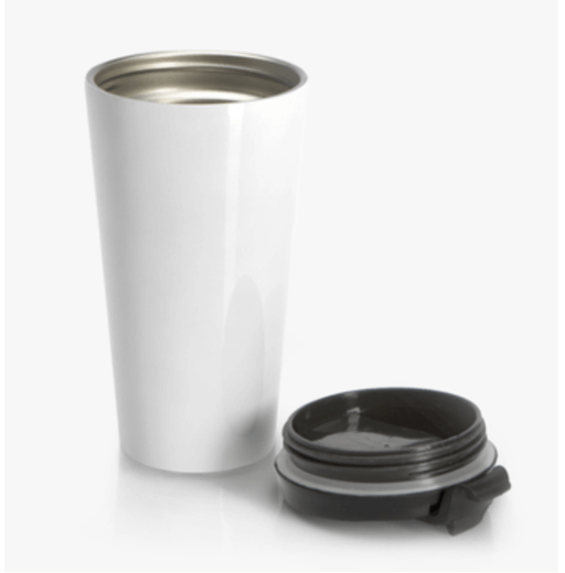 White 15oz Stainless Steel Travel Mug