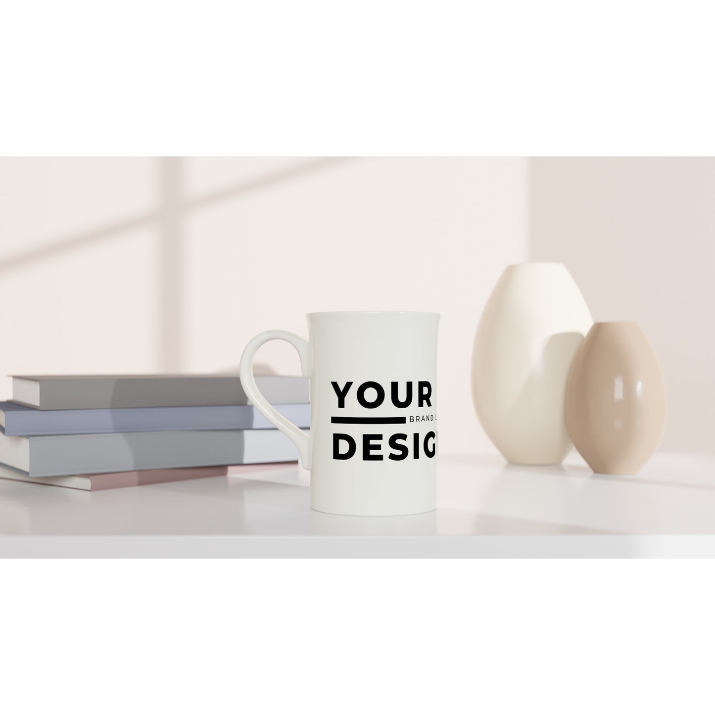 White 10oz Porcelain Slim Mug