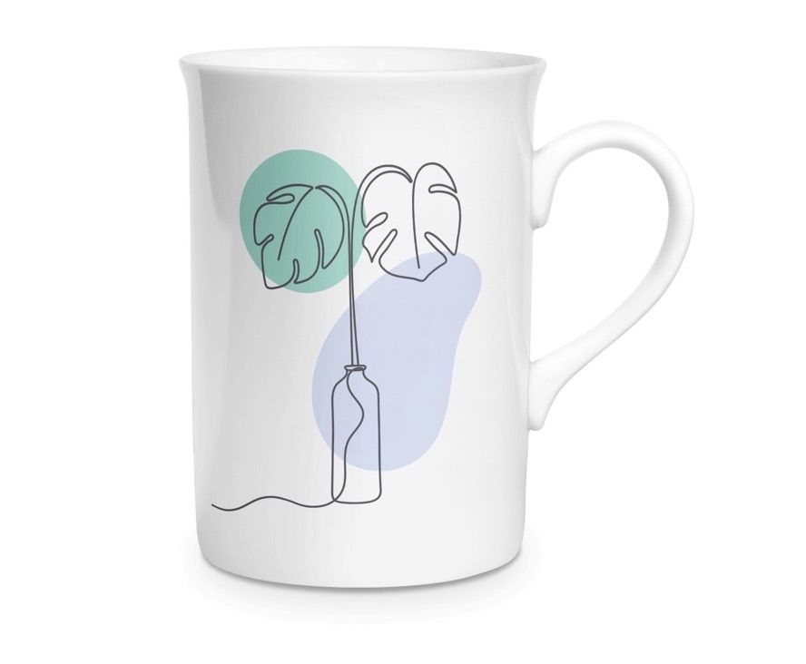 White 10oz Porcelain Slim Mug