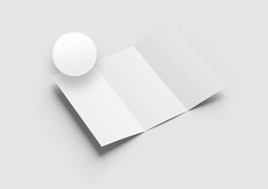 Roll fold brochure - silk paper